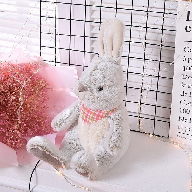 Cute Rabbit with Picnic Scarf Plush