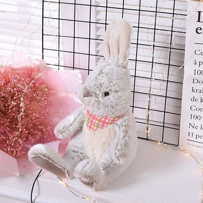 Cute Rabbit with Picnic Scarf Plush