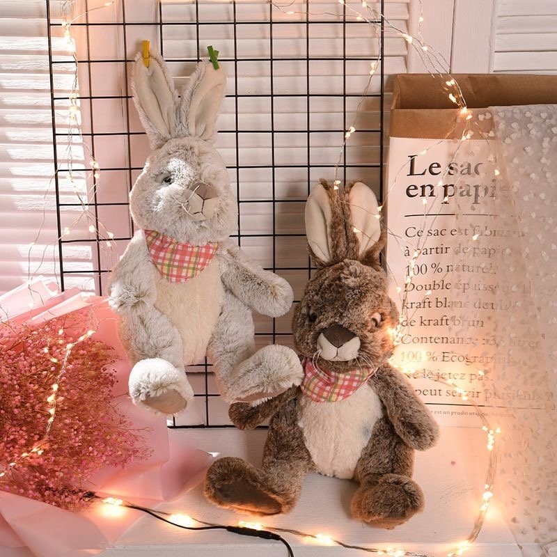 Cute Rabbit with Picnic Scarf Plush