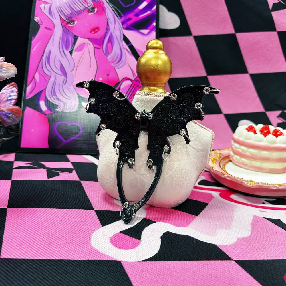 Gothic Punk Butterfly Wings Black Choker