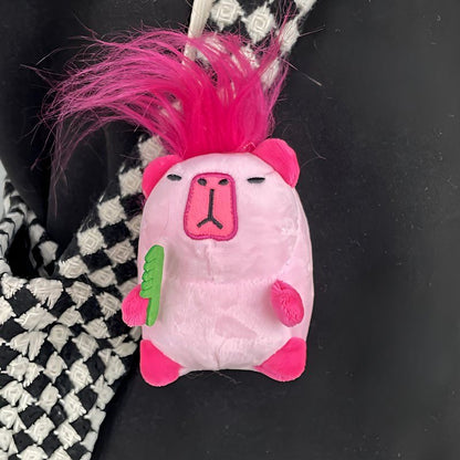 Punk Capybara Plush with Comb
