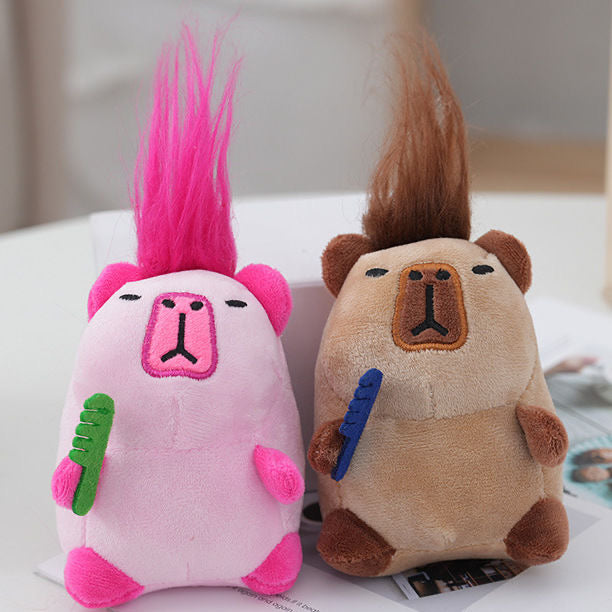 Punk Capybara Plush with Comb