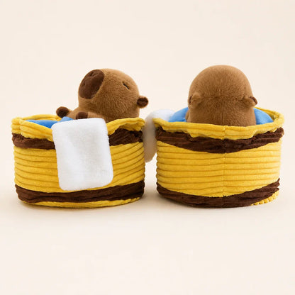 Capybara Sleeping Basket Plush Back View