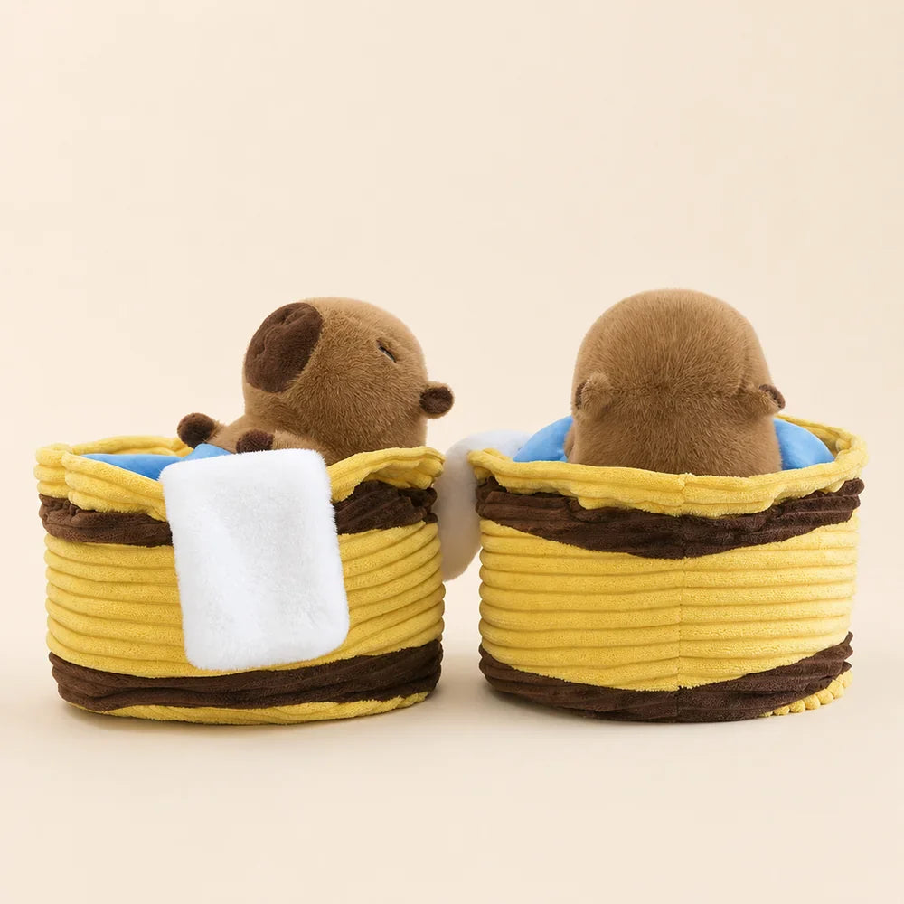 Capybara Sleeping Basket Plush Rear View