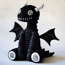 Goth Black Dragon Stuffed Toy