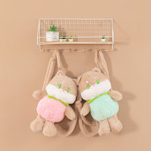 Cute Strawberry shape Cat Plush Backpack