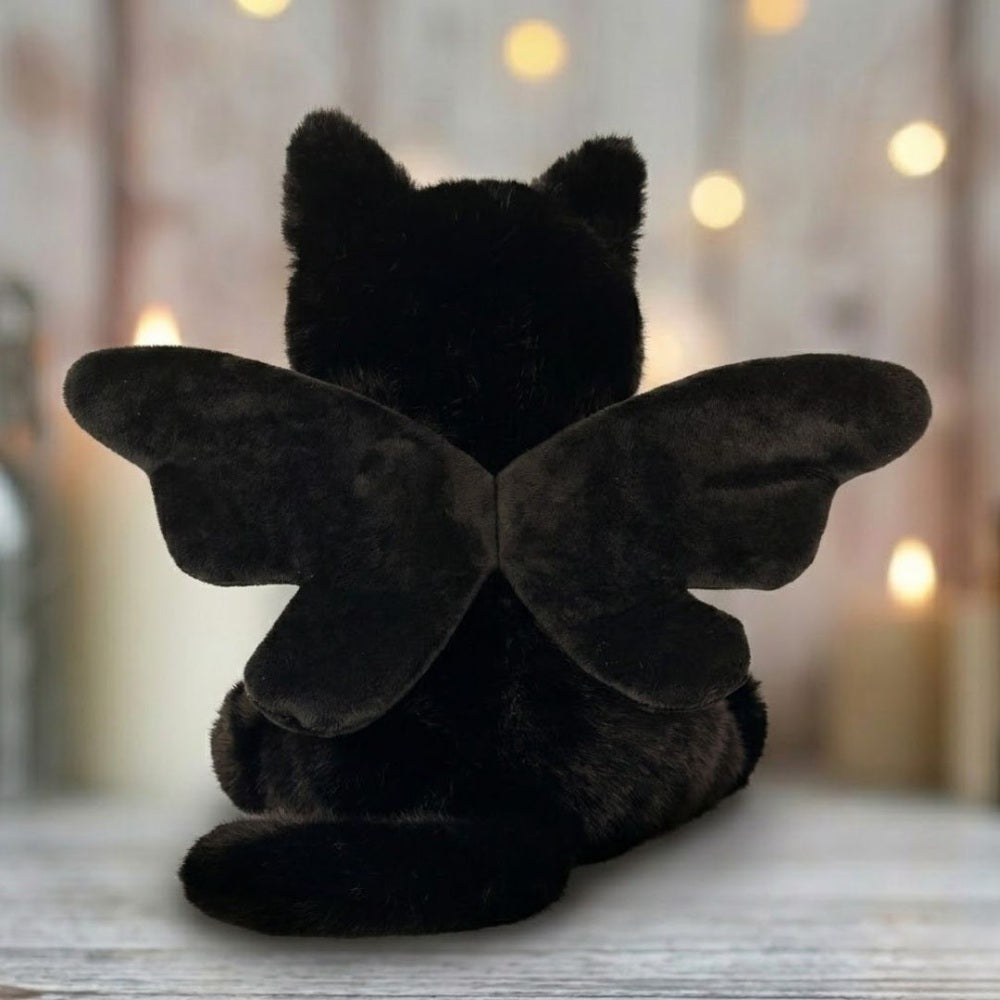 Goth Purple Cat with Butterfly Wings