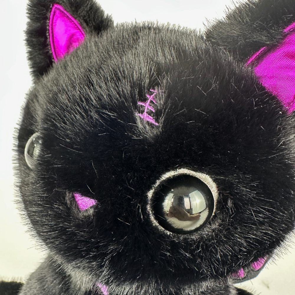 Goth Purple Cat with Butterfly Wings