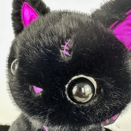 Goth Purple Cat with Butterfly Wings