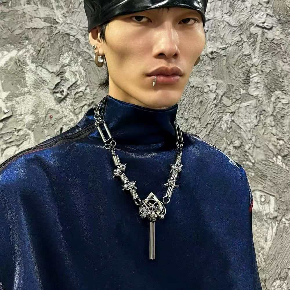 Cyberpunk Mechanical Chain Men's Choker