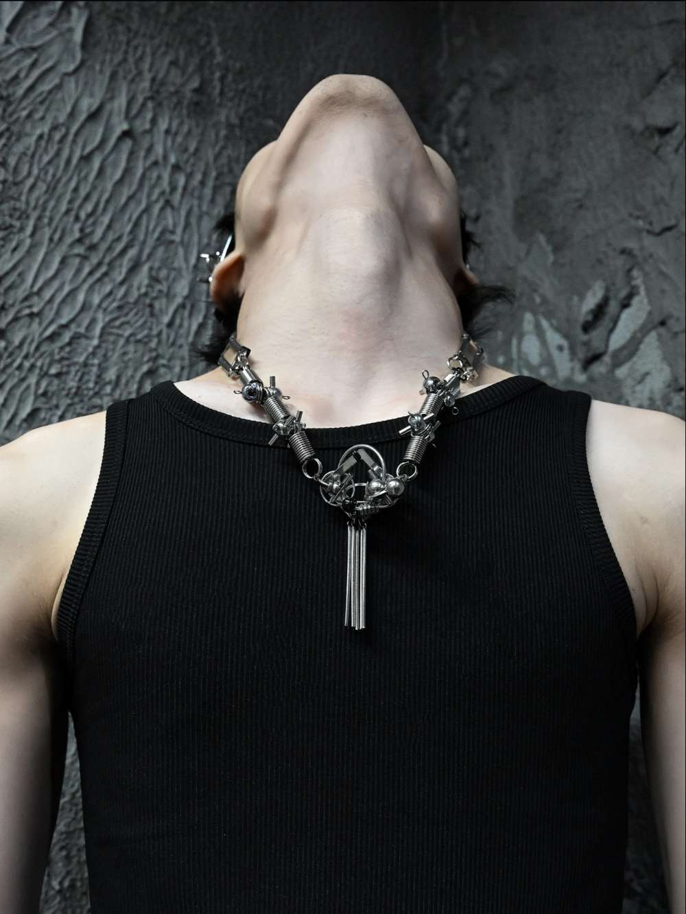Cyberpunk Mechanical Chain Men's Choker