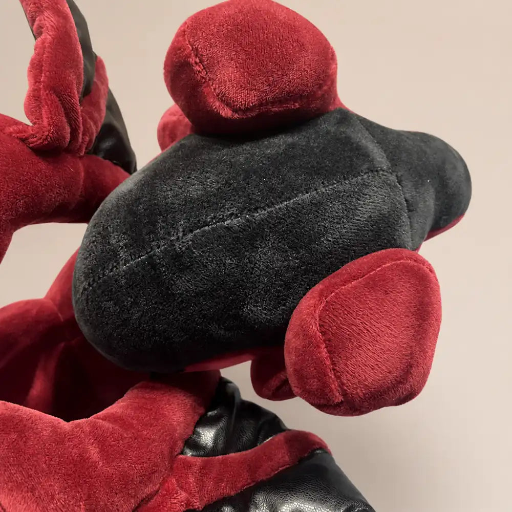 Crimson Red Dragon Plush Belly Detail Stuffed Animal