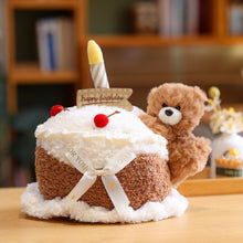 Cute Teddy Bear Cake Plush