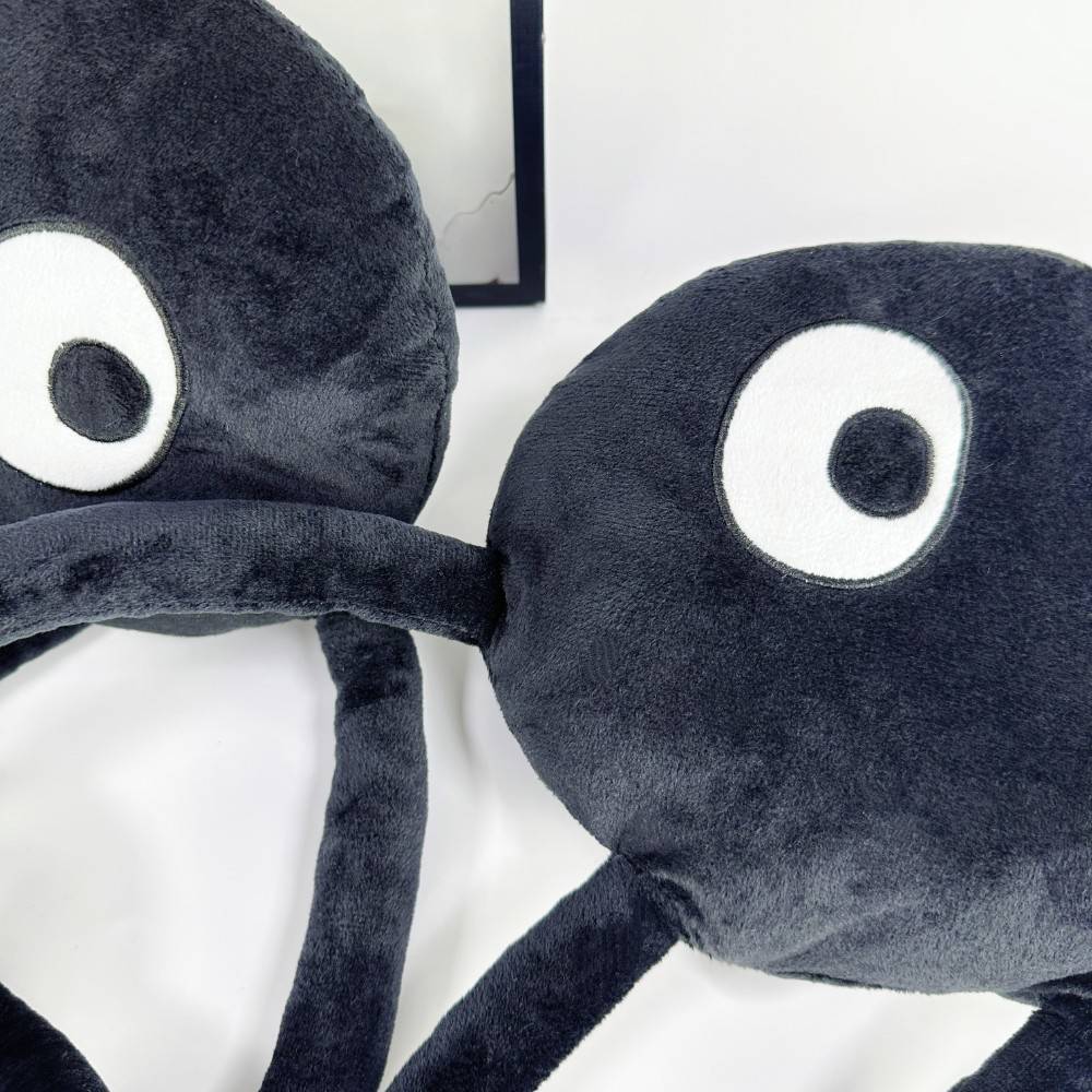 Cute Big Coal Ball Plush Pillow