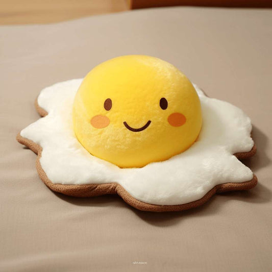 super cute fried egg stuffed animal