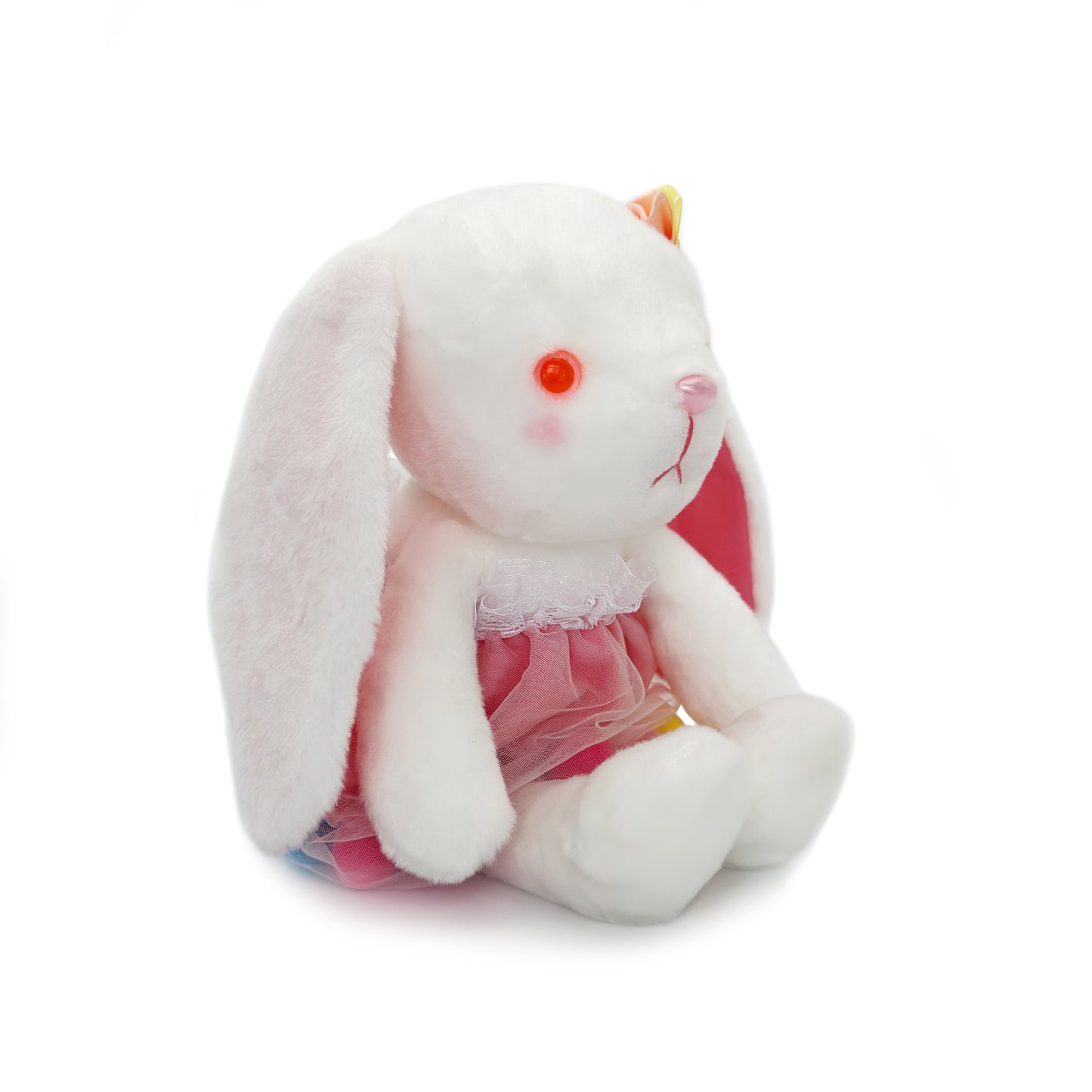 cute lovely bunny in pink dress long large ears stuffed animal PlushThis