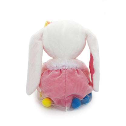 back of white rabbit plush toy