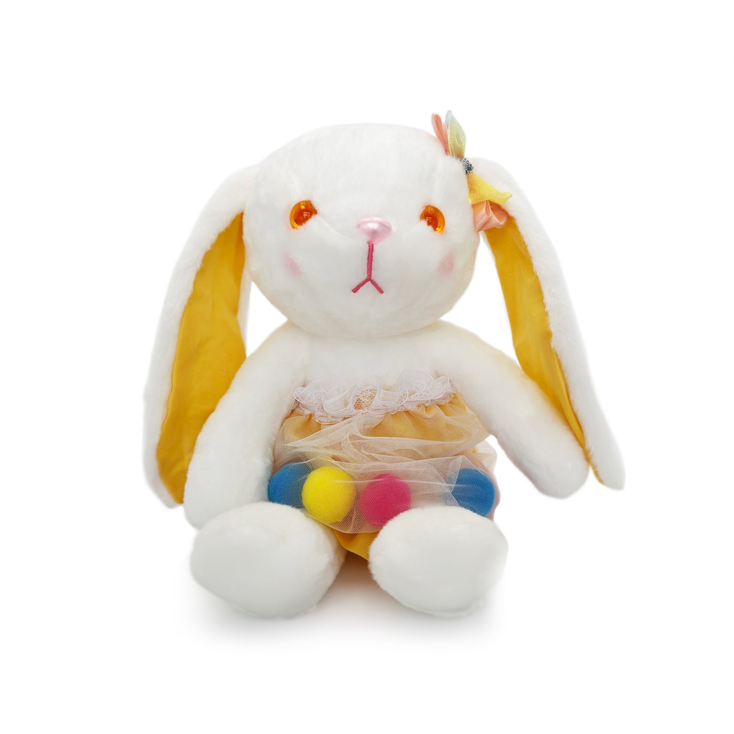 cute bunny in a yellow dress lovely stuffed animal PlushThis