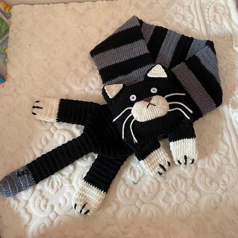 Cute Kitty Scarf Crochet DIY Kit