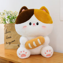 Cute Cat with Baguette Stuffed Animal
