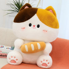 Cute Cat with Baguette Stuffed Animal