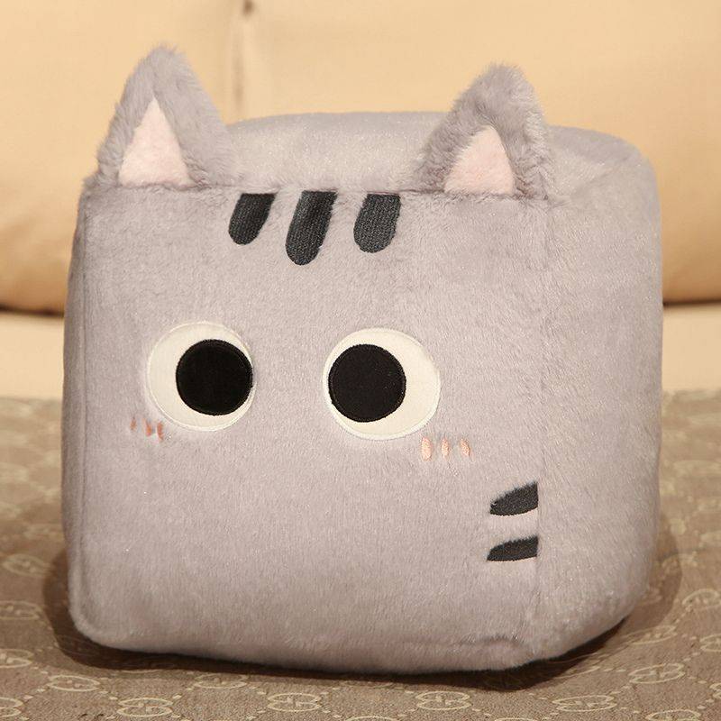 square cat plush pillows