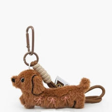Cute Dachshund Plush Keychain