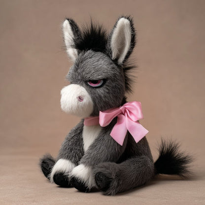 Emo Donkey with Pink Bow
