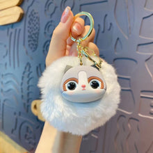 Cute Fluffy Cat Plush Keychain