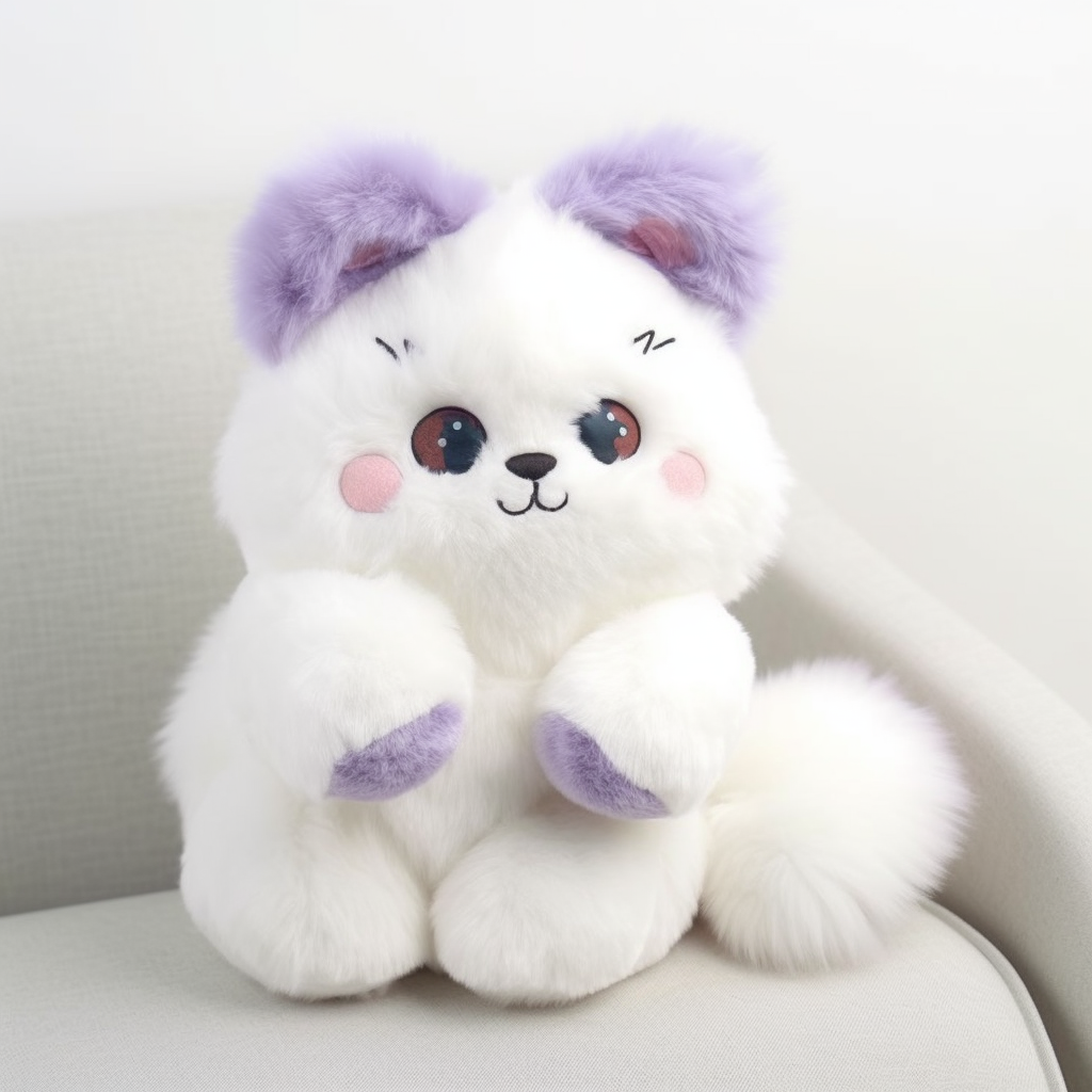 Kawaii White Fox Plush PlushThis Plushies Stuffed Animals