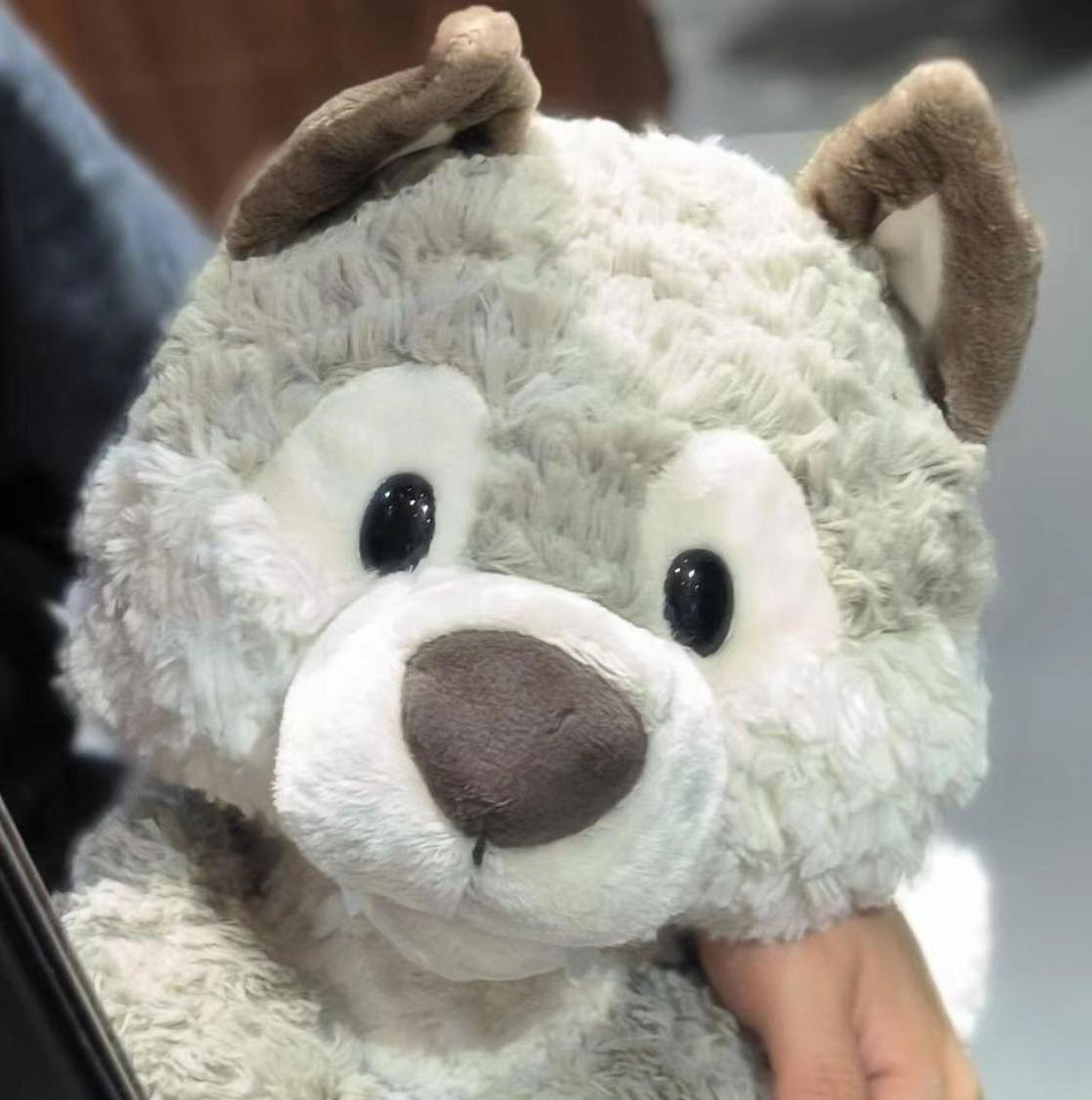 Cute Grey Wolf Stuffed Animal