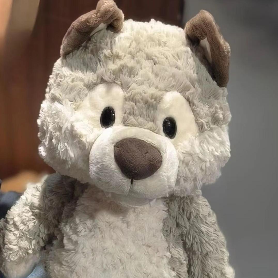 Cute Grey Wolf Stuffed Animal