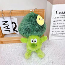 Cute Quirky Lemon Broccoli Plush Keychain