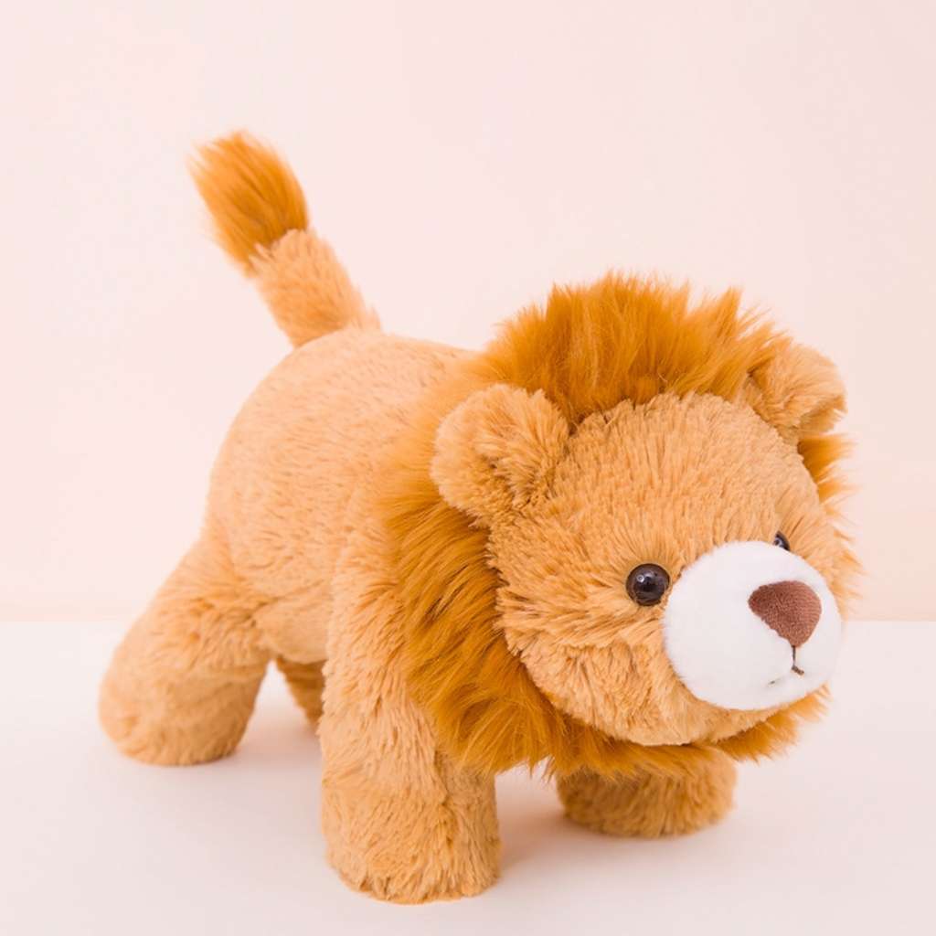 Cute fluffy baby lion stuffed animal