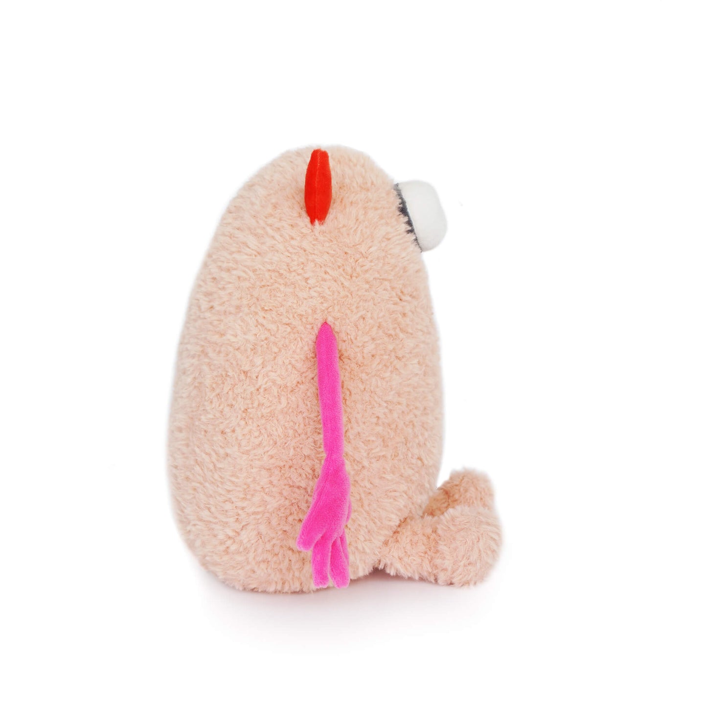 Right side of pink plush monster