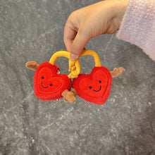 Cute Mini Heart Plush Keychain