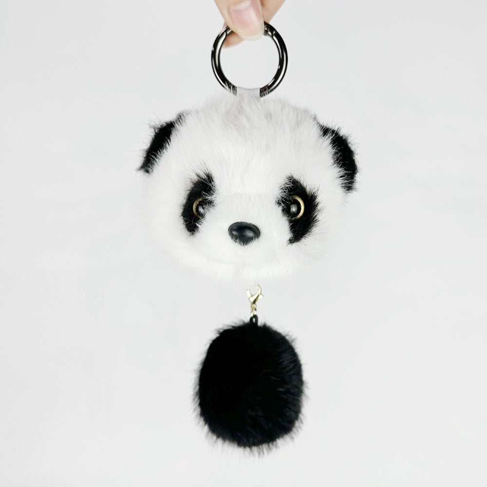 Cute Panda Pull-Action Keychain