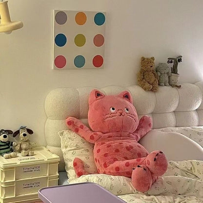 Cute Polka Dot Cat Stuffed Animal
