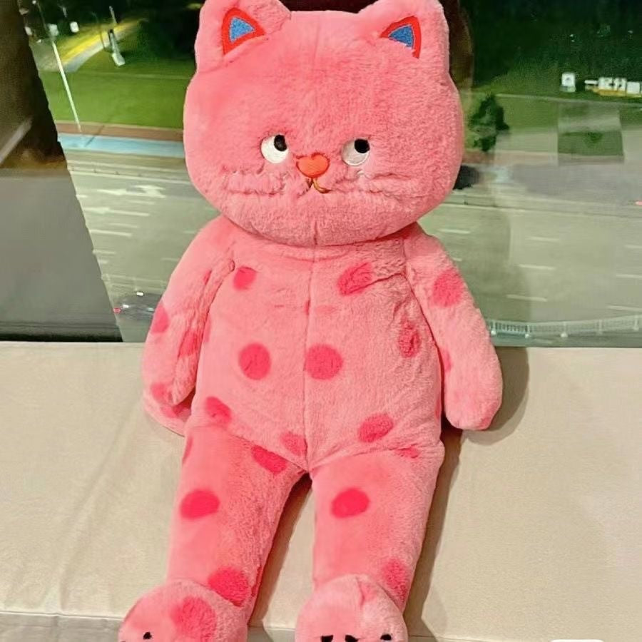 Cute Polka Dot Cat Stuffed Animal