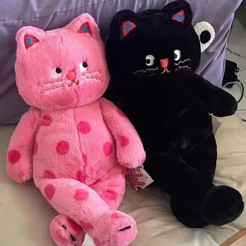 Cute Polka Dot Cat Stuffed Animal