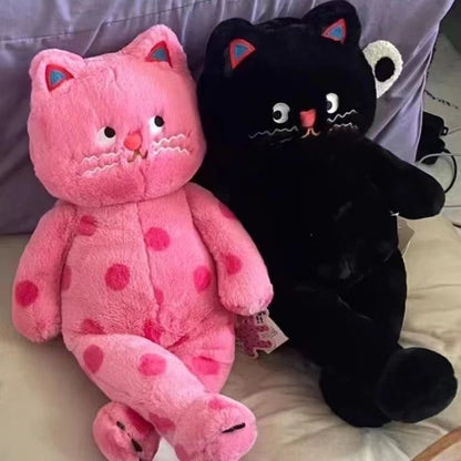 Cute Polka Dot Cat Stuffed Animal