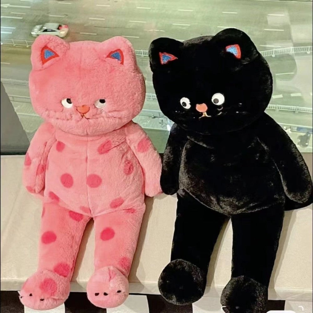 Cute Polka Dot Cat Stuffed Animal