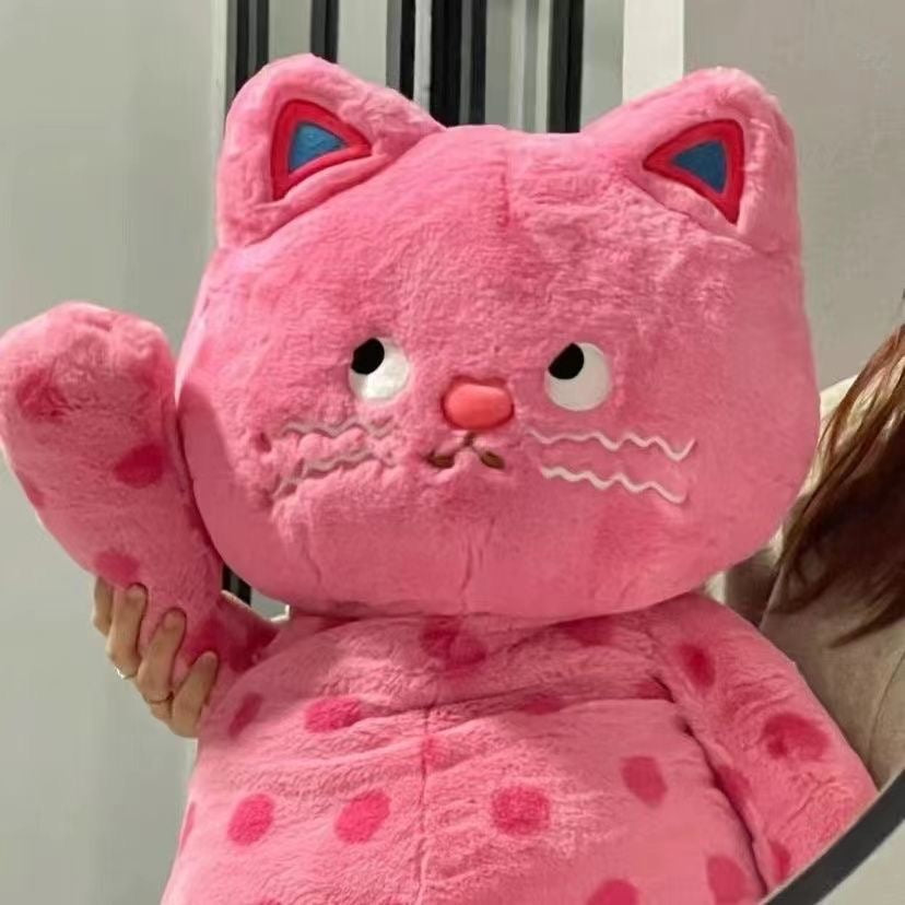 Cute Polka Dot Cat Stuffed Animal