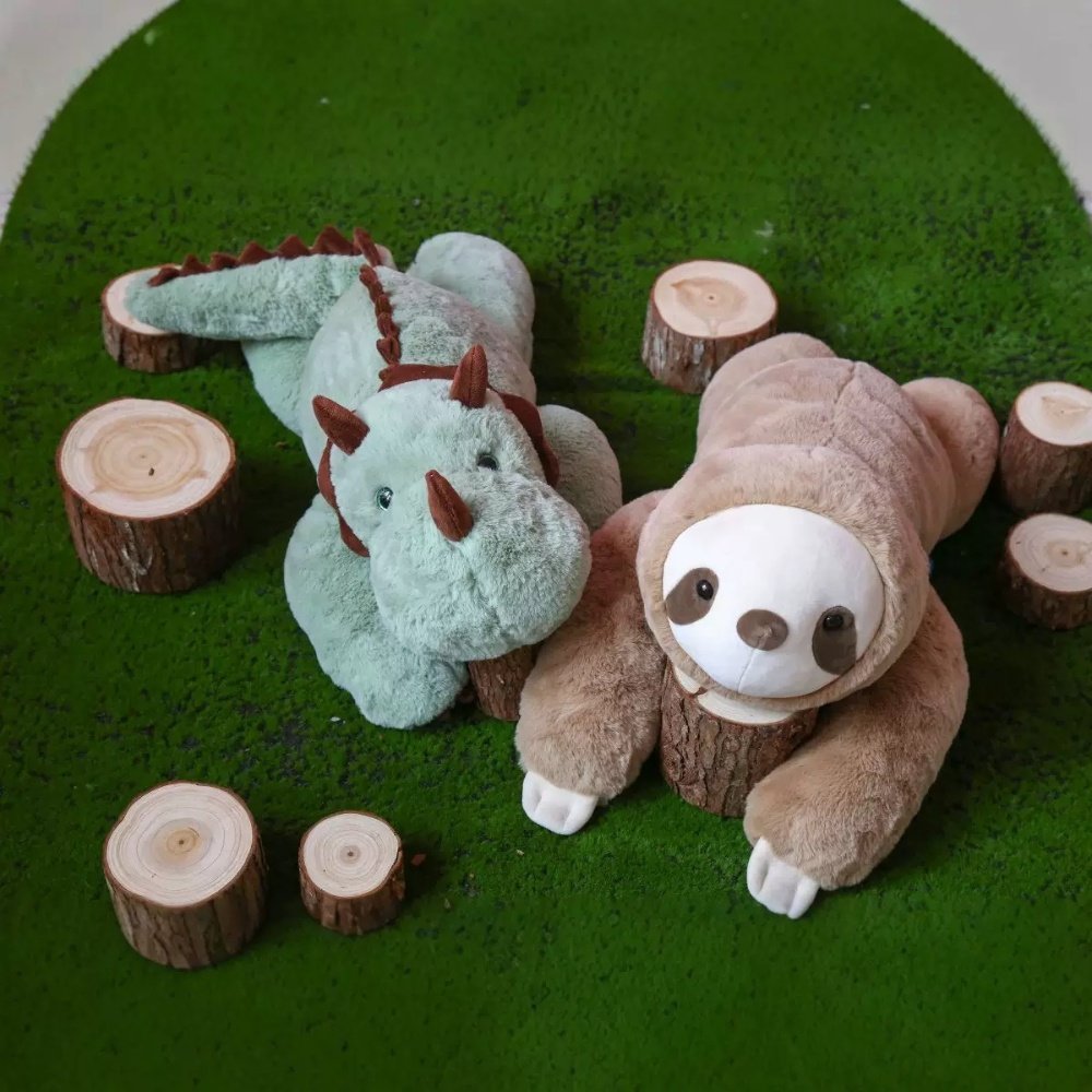 Cute Sloth and Dragon Stuffed Animal