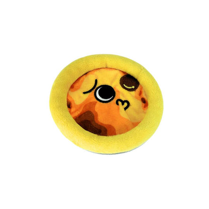 Cute Egg Tart Plush Toy with Funny Expression