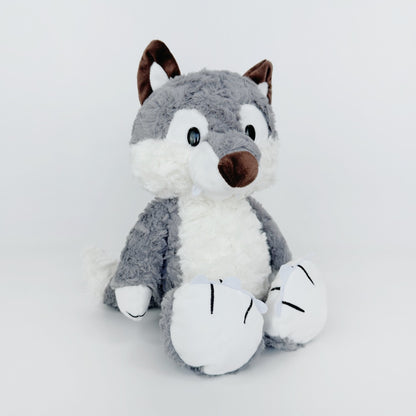Cute Grey Wolf Stuffed Animal