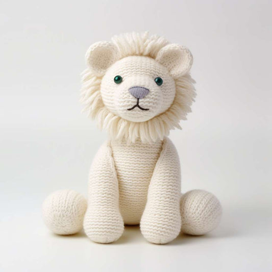 cute white lion stuffed animal