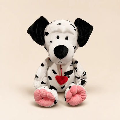 Dalmatian Heart Plush Dog Front View