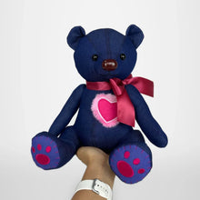 Denim Heart Bear Stuffed Animal