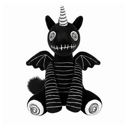 Gothic Schwarz-Weiß Dizzy Dragon Plüsch